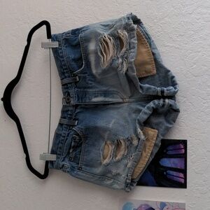 rag & bone Ripped Jean Shorts